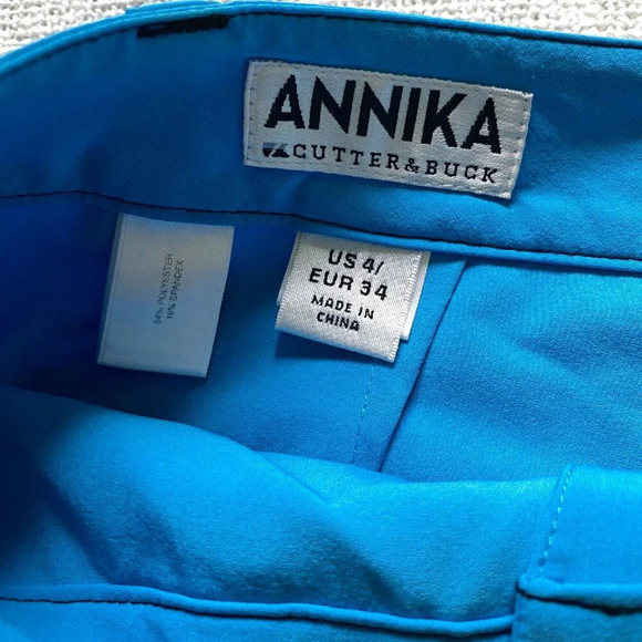 ANNIKA Cutter & Buck Blue Mini Golf Skort Skirt Size 4 - Picture 4 of 7